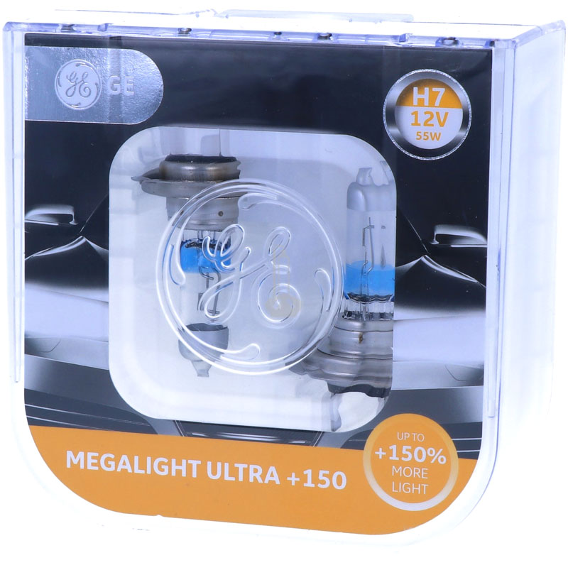 Новинка от GE - лампы Megalight Ultra +150% H4 и H7
